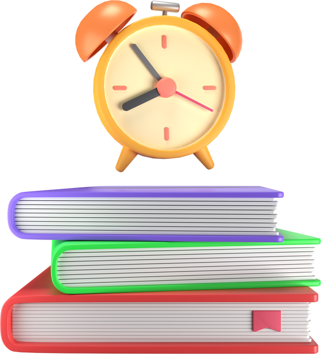 Learning Time 3D illustration